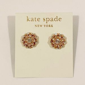 KATE SPADE "PUTTING ON THE RITZ" CRYSTAL STUD POST EARRINGS BRIDAL PAVE